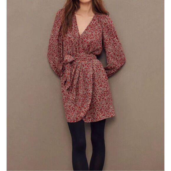 Ba&sh Floral Printed Camille Wrap Dress Size 2 - Picture 1 of 15